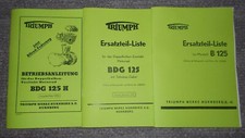 Betriebsanleitung & Ersatzteilliste Krad Triumph BDG125 & Ersatzteilliste B125