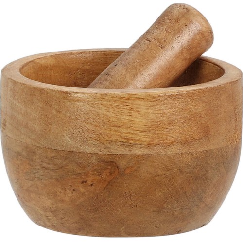 Küchenmörser aus mangoholz - küchenmörser,
