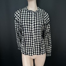 Zara Schwarz Gingham Hemd S