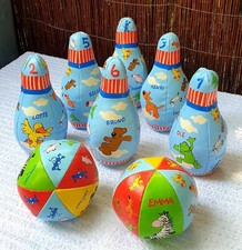Kinder Baby Bowling Kegelspiel 6 Kegel 2 Kugeln / Bälle