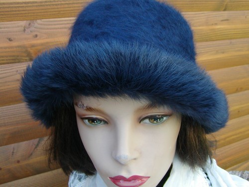 Damen hut angora kuschelweich - angora,