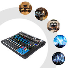 Mischpult Bluetooth USB Mischer Equalizer DJ LCD 8 Kanal Audio Mixer Aufnahme