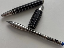 Montblanc Starwalker Rubber Line Rollerball Fine Liner Kariert Schwarz