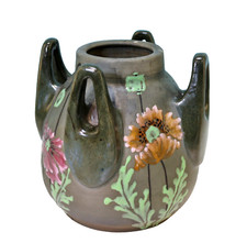 Amphora Austria Imperial Turn 4 Henkel Vase Mohndekor Sammlerstück - 15244 -