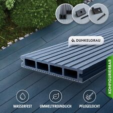 WPC Terrassendielen Komplettset, Hohldiele Länge 3m-4m, Komplettbausatz 6-90 m²