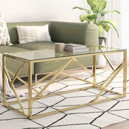 Vidaxl couchtisch golden - couchtisch,