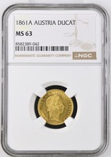 VALORIS Österreich Goldmünze Dukat 1861 A Franz Joseph NG MS 63