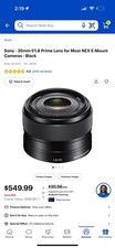 Sony sel35f18 35mm 8 prime - 35mm, f/1.8
