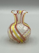 Kleine Lauscha Glas Vase Bunt