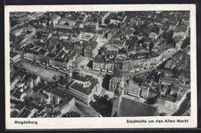 Magdeburg, Stadtmitte um den Alten Markt, Ansichtskarte 
