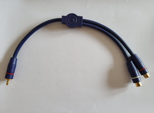 Cinch Audio Y-Kabel Verteiler Splitter Weiche Subwoofer Kabel RCA Gold Stecker