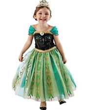 Kinder Kostüm Anna Eis-Prinzessin Kleid Frozen Mädchen Karneval Fasching