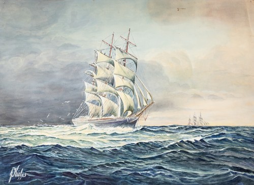 Segelschiff dreimaster - segelschiff,