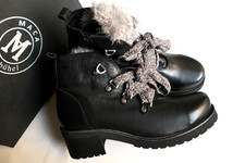 MACA KITZBÜHEL Fell BESATZ Leder STIEFEL Stiefelette BOOTS 41,5-42 (41 groß) NEU