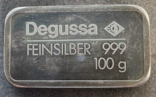100 g .999 Silber Silberbarren
