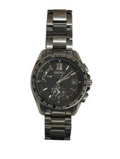 Seiko Brightz World Time 8B54-0AW0 Day/Date Black Dial Solar Funkuhr