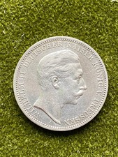 Drei Mark Deutsches Reich 1908 (A) Wilhelm II Deutscher Kaiser König v. Preussen