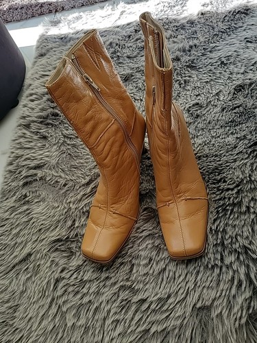 Stiefel hell braun leder - gr.37,