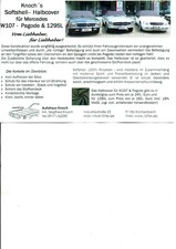 Halbgarage Auto  MERCEDES   107er    129er  Pagode