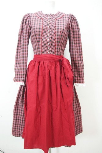 Winterdirndl rot baumwolle mit - baumwolle,
