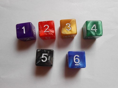 Würfel eckige kanten pearl - w6,