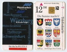 118708 - Mainfranken, in bester Lage - Stadtwappen - alte Telefonkarte