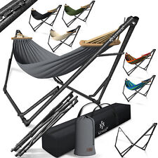 KESSER® Hängematte mit Gestell Faltbar Hängeliege Sonnenliege Hängesessel Garten