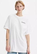 Levis Damen T-Shirt GRAPHIC COBALT TEE MINIMAL SPORT CIRCLE, Weiß, XS