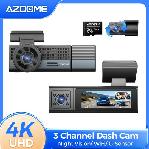 Azdome kanal dashcam vorne - 3-kanal,