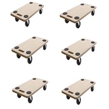 6 Möbelroller Rollbretter Transportroller MDF Tragkraft 200 kg Umzugshelfer