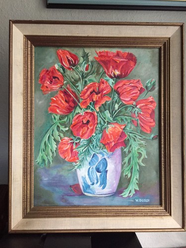 ölbild mohnblumen - Ölbild,