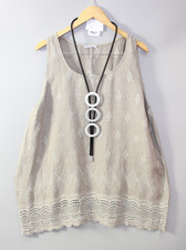 Moonshine Leinen Tunika Bluse