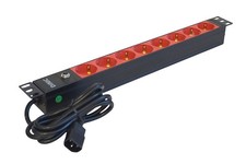 DINIC 19 Zoll Steckdosenleiste für USV-Anlagen, 8-fach, 1,80m ( STT19-8USV )