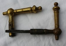 Alte antike Türgriffe/Türklinken aus Messing