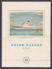 Union Castle Line 1971 an Bord der RMS Windsor Castle Abschiedsmenü Januar