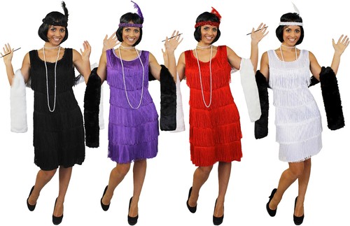 Deluxe fransen flapper kostüm - deluxe,