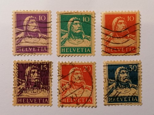 Briefmarken schweiz helvetia - 6,