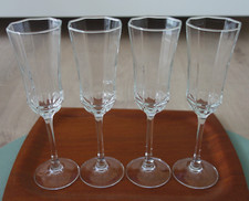 4 achteckige Sektgläser Sektflöten Luminarc Arcoroc Octime Frankreich