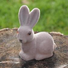 Figur Osterhase sitzend grau