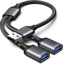 USB Splitter Y Kabel, 1 zu 2 verteiler Adapter, dual USB 2.0 Port Exten