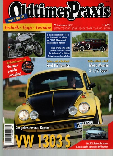 Zeitschrift oldtimer praxis 9 - oldtimer,