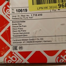 febi bilstein 10619 Bremsscheibensatz , 2 Bremsscheiben