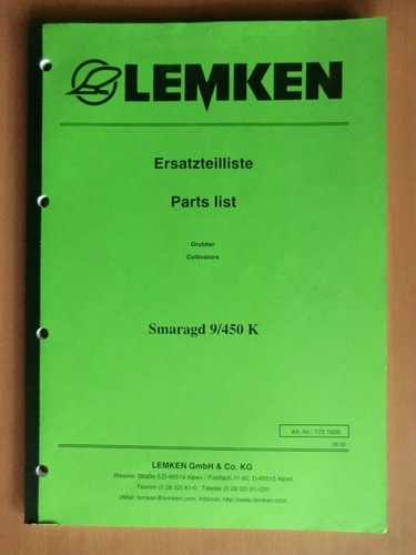 Lemken grubber smaragd 450 - 9/450, k