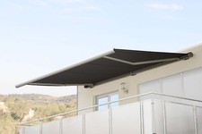 B-Ware Elektrische MCW-H27, Markise 6x3m Polyester anthrazit, Rahmen weiß