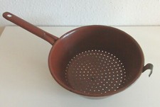 Altes Emaille Sieb mit Stiel /