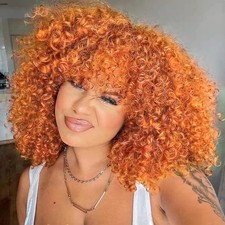 Afro Perücke Braun Blond