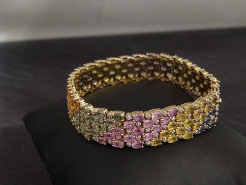 Armband gelbgold besetzt - armband,
