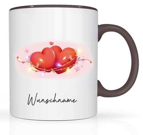 Rote herzen tasse - rote, namen