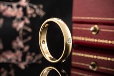 Cartier Ring Stella Bandring mit Diamanten rundum in 750er Gelbgold OVP Schmuck
