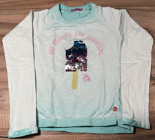 Cakewalk Girls Sweatshirt Gr. 140 - Pailletten-Applikation in Eis-Form - türkis